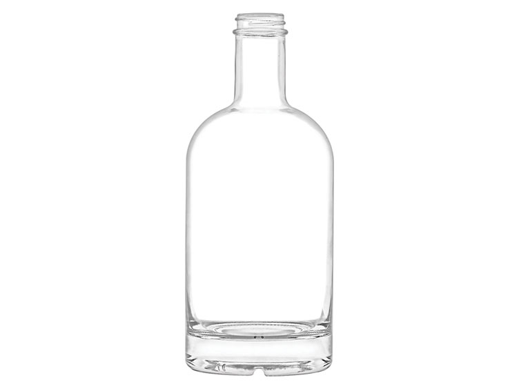 750 mL, 33/400 Finish, Flint, Bottles, Glass, Liquor Style Round