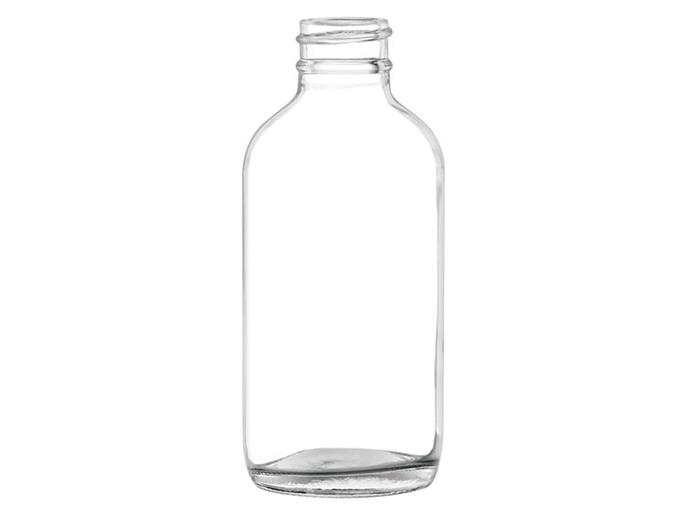 4 oz., 24/400 Finish, Flint, Bottles, Glass, Boston Round