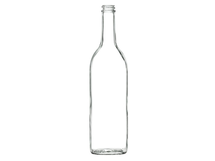 750 mL, 28/400 Finish, Flint, Bottles, Glass, Liquor Style Round