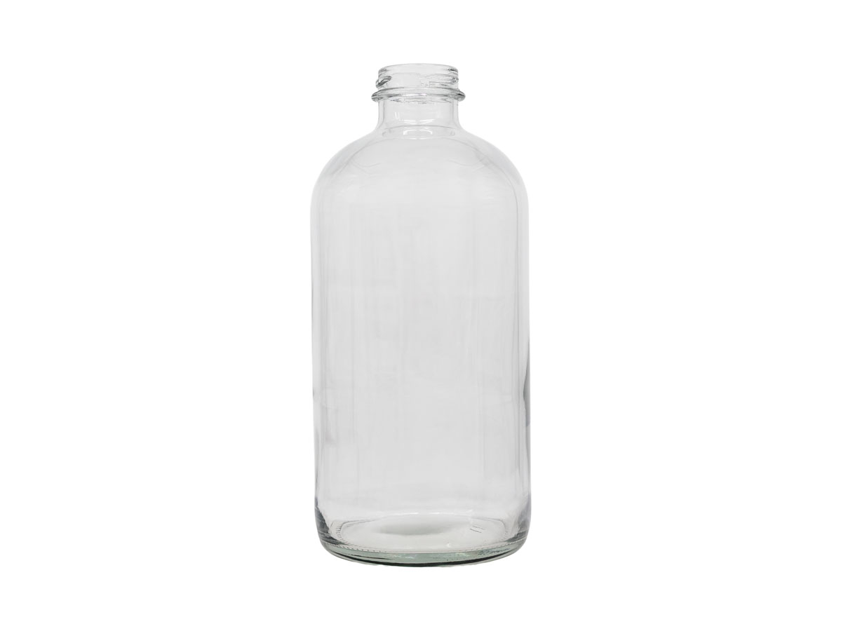 32 oz., 38mm 3 Lug Finish, Flint, Bottles, Glass, Beverage Style Round