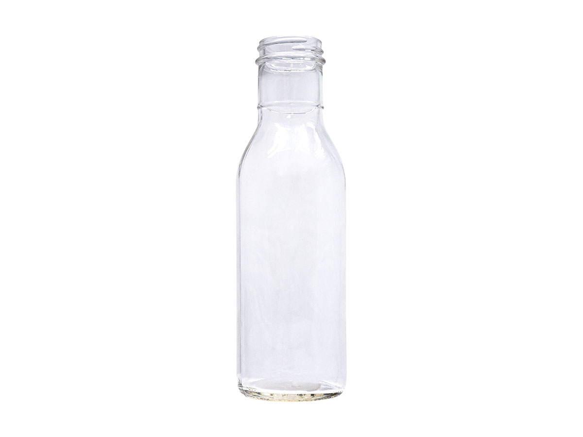 12 oz., 38/400 Finish, Flint, Bottles, Glass, Sauce Style Round