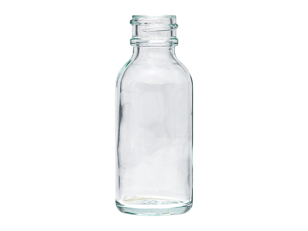 1 oz., 20/400 Finish, Flint, Bottles, Glass, Boston Round