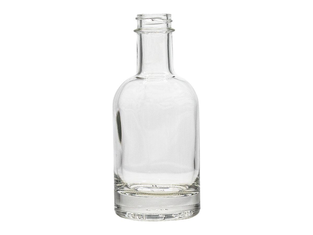 200 mL, 28/400 Finish, Flint, Bottles, Glass, Round (Nocturne), Long Neck, Heavy Base