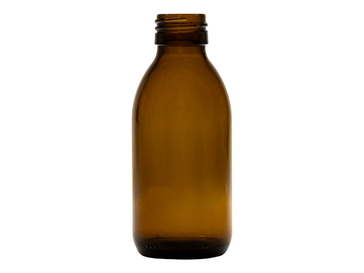 5 oz., 28mm ROPP Finish, Amber, Bottles, Glass, Modified Round