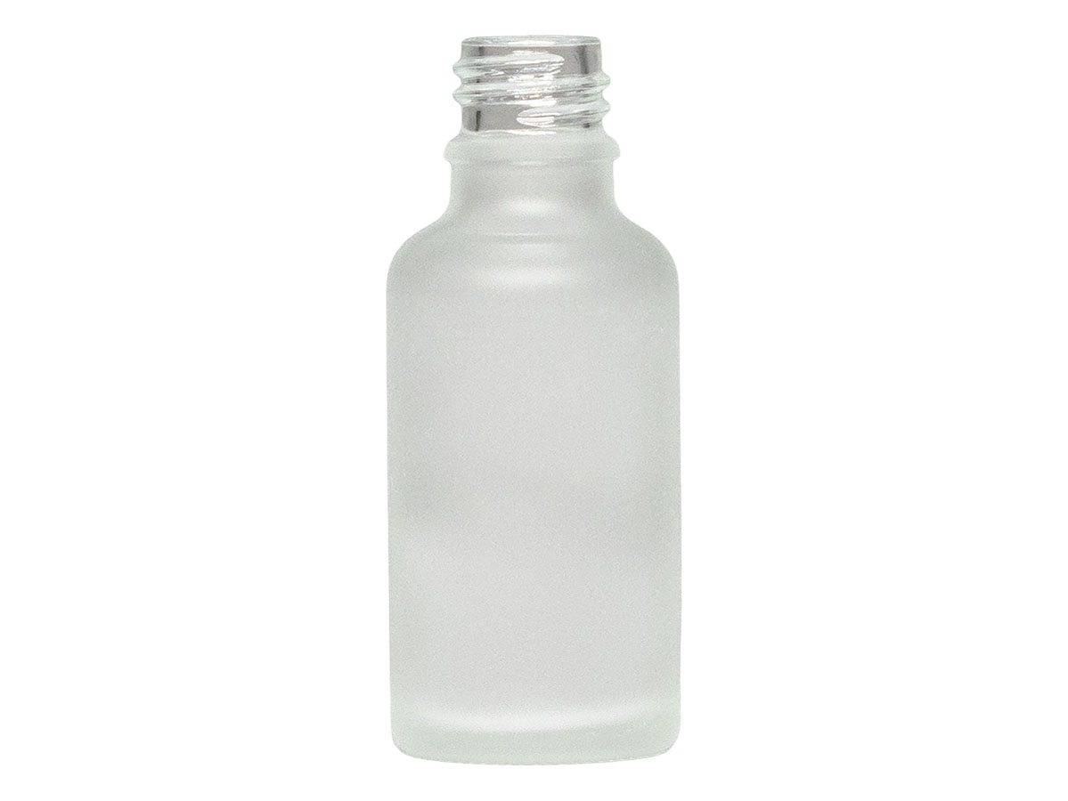 30 mL, 18mm TE Finish, Frosted, Bottles, Glass, Boston Round