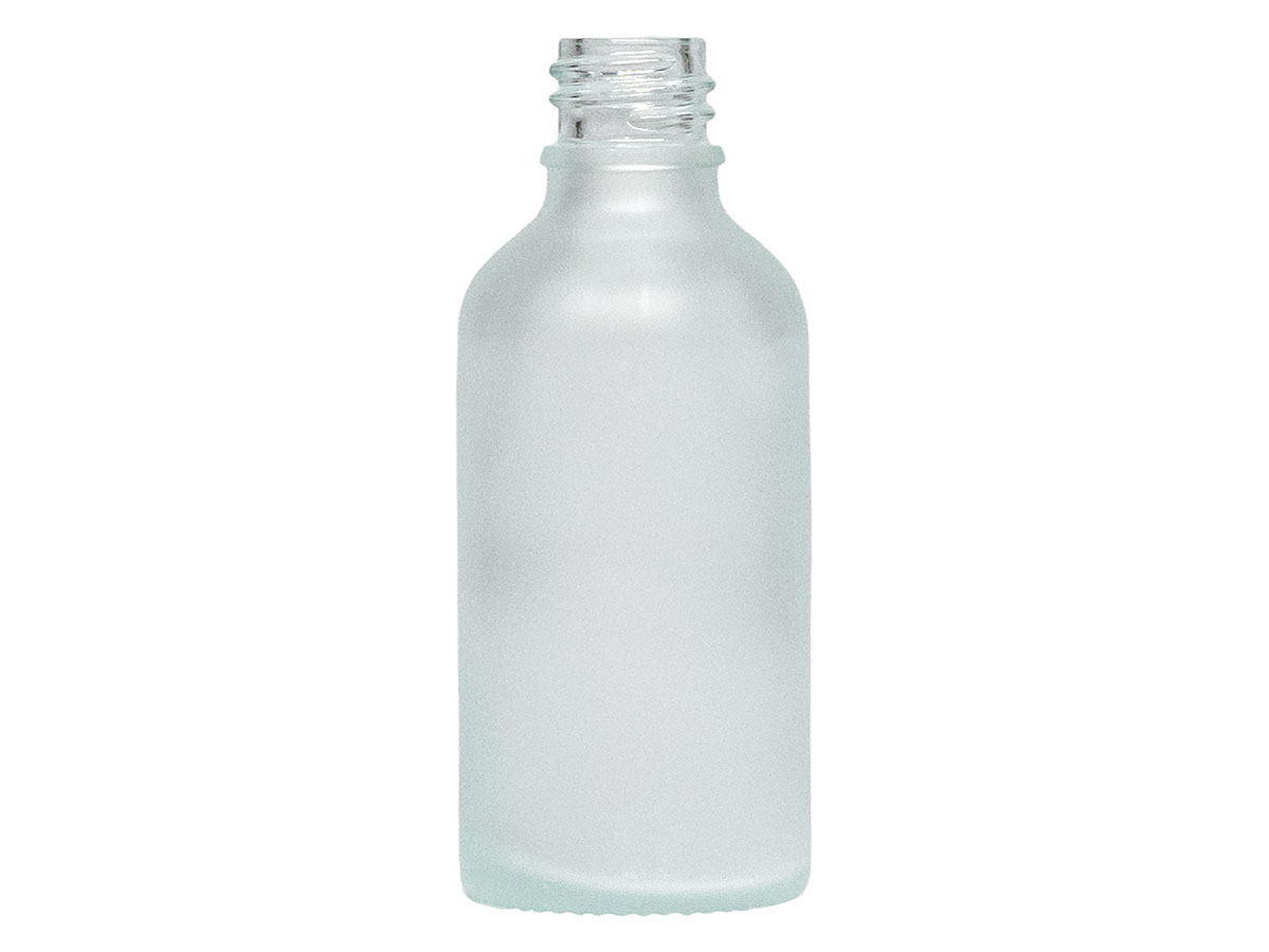 50 mL, 18mm TE Finish, Frosted, Bottles, Glass, Boston Round