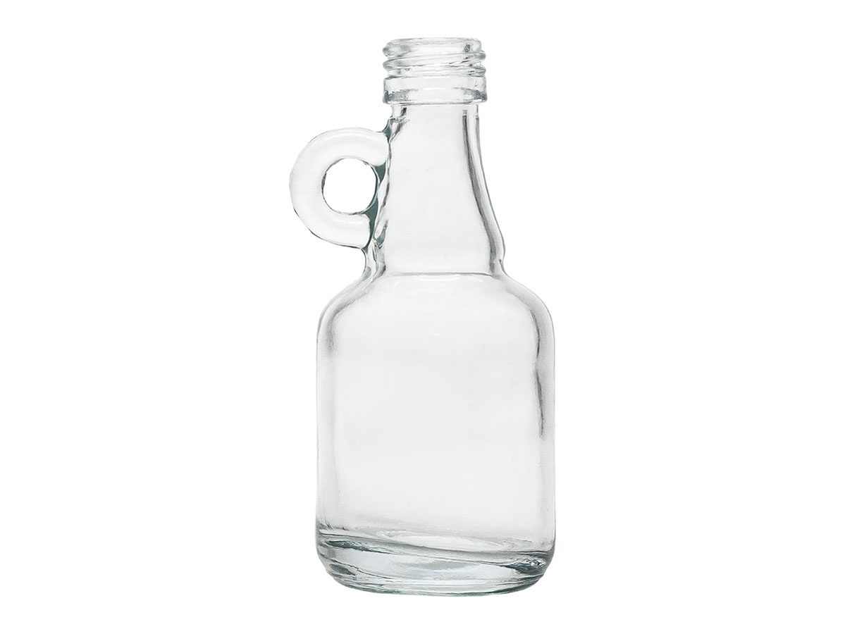 50 mL, 18mm ROPP Finish, Flint, Bottles, Glass, Syrup Style Round	