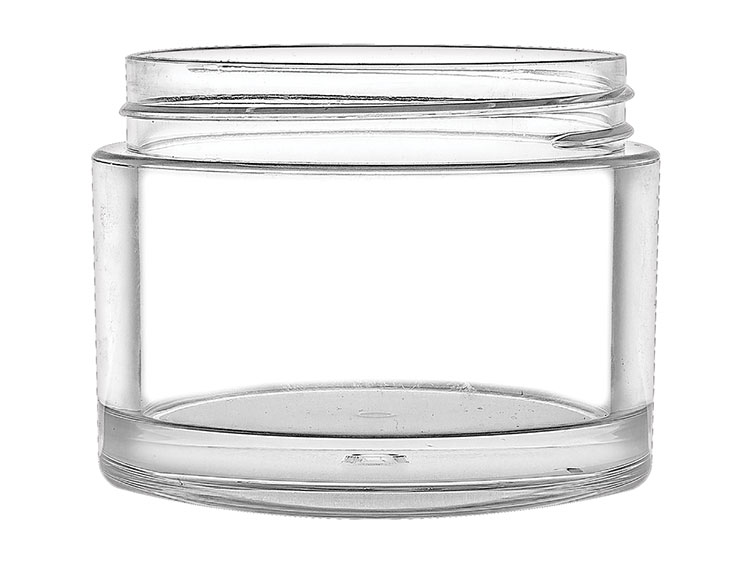 2 oz., 58/400 Finish, Clear, Jars, Straight Sided, Single Wall Round