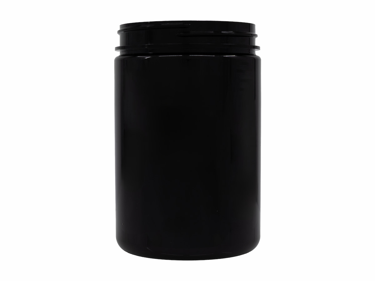 25 oz., 89/400 Finish, Dark Amber, Jars, PET, Straight Sided, Single Wall Round