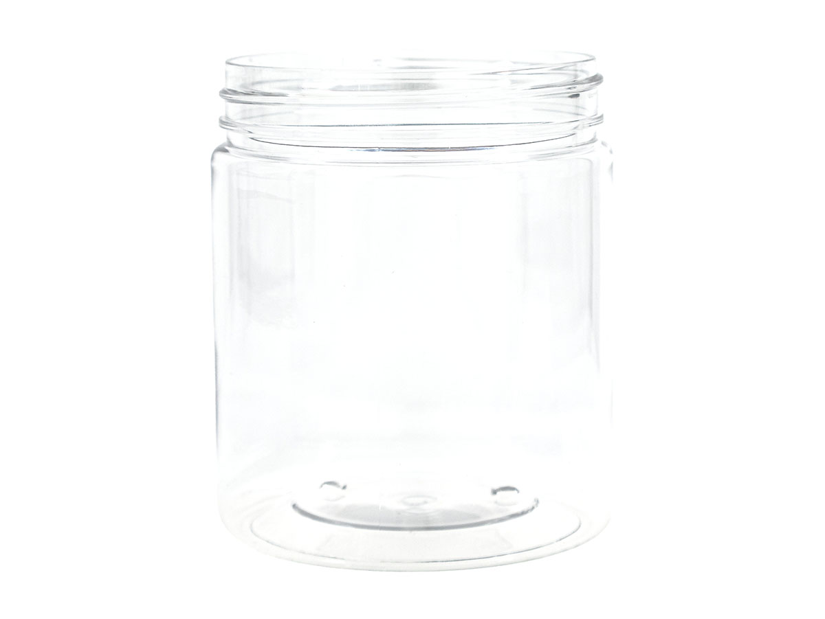 19 oz., 89mm Finish, Clear, Jars, PET, Single Wall Round, Deep Skirt