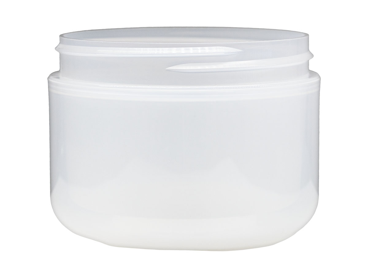 8 oz., 89/400 Finish, Natural, Jars, PP, Double Wall Round, Round Base