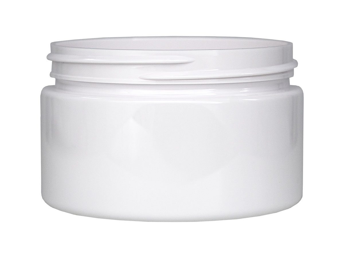 4 oz., 70/400 Finish, White, Jars, PET, Single Wall Round