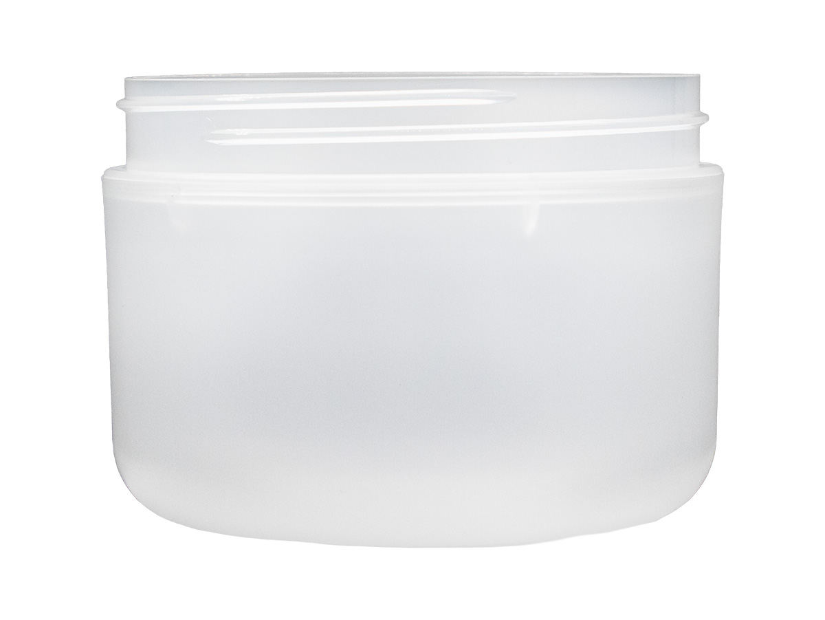 200 mL, 89/400 Finish, Frosted, Jars, PP, Double Wall Round, Round Base