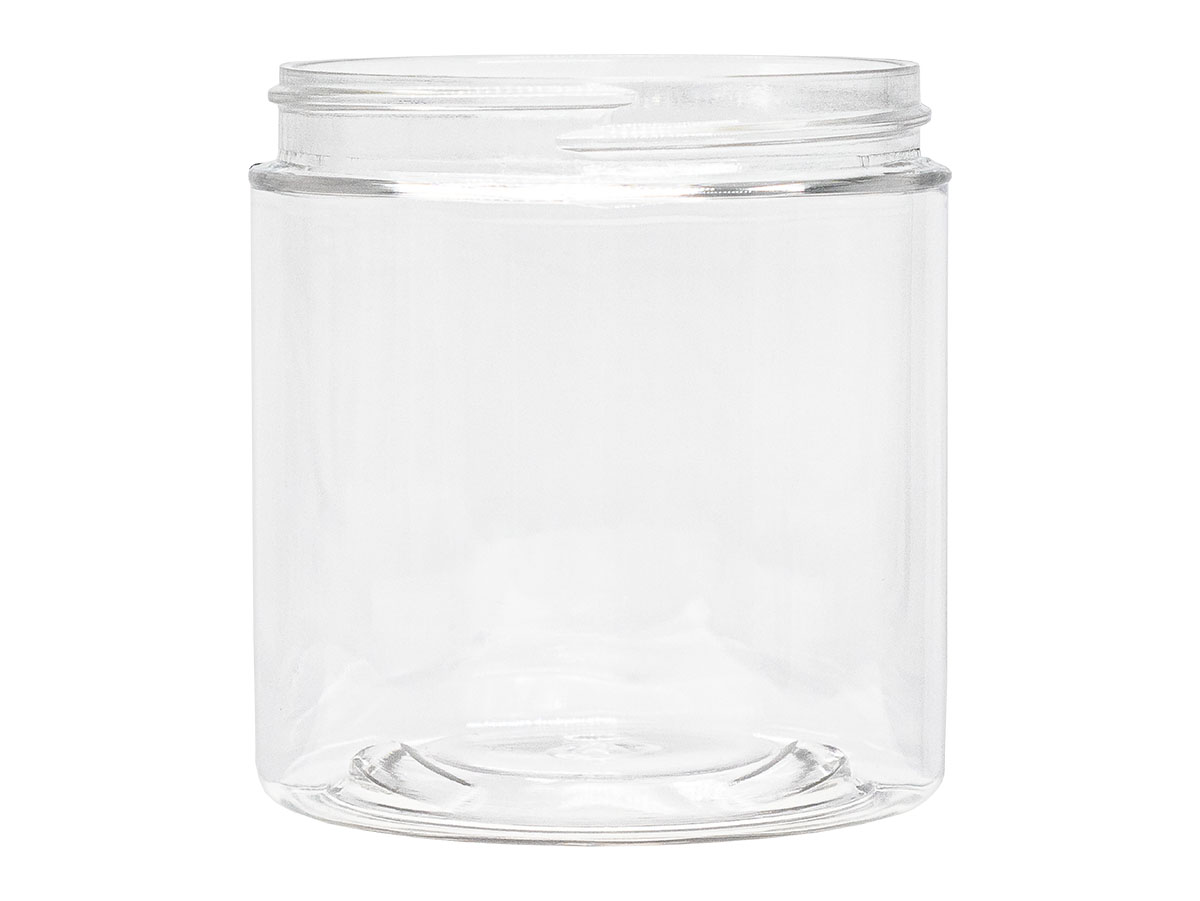 8 oz., 70/400 Finish, Clear, Jars, PET, Straight Sided, Single Wall Round