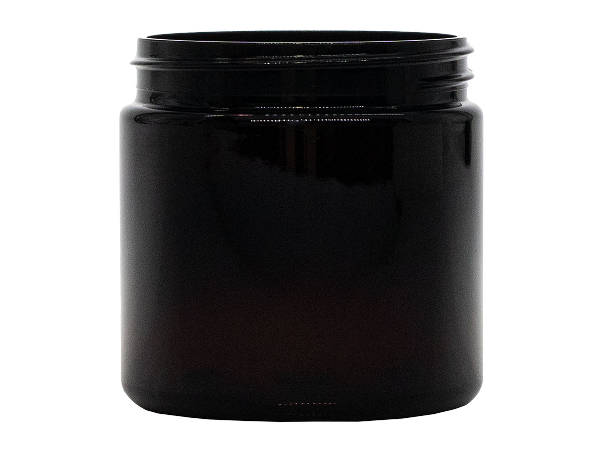 4 oz., 58/400 Finish, Amber, Jars, PET, Straight Sided, Single Wall Round