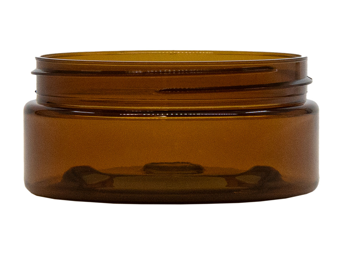 3 oz., 70/400 Finish, Amber, Jars, PET, Straight Sided, Single Wall Round, Low Profile