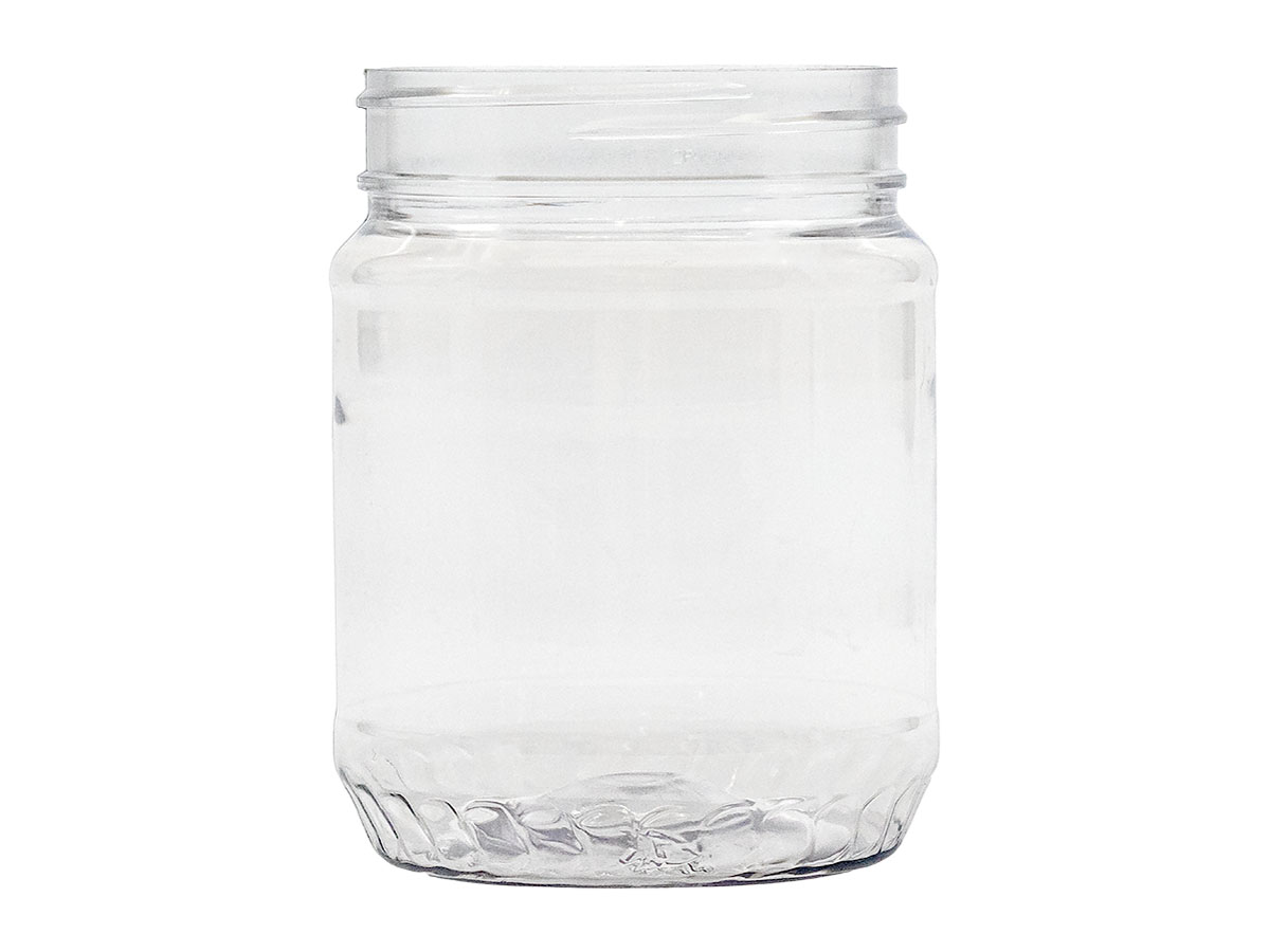 12 oz., 70mm Deep Skirt Finish, Clear, Jars, PET, Single Wall Round