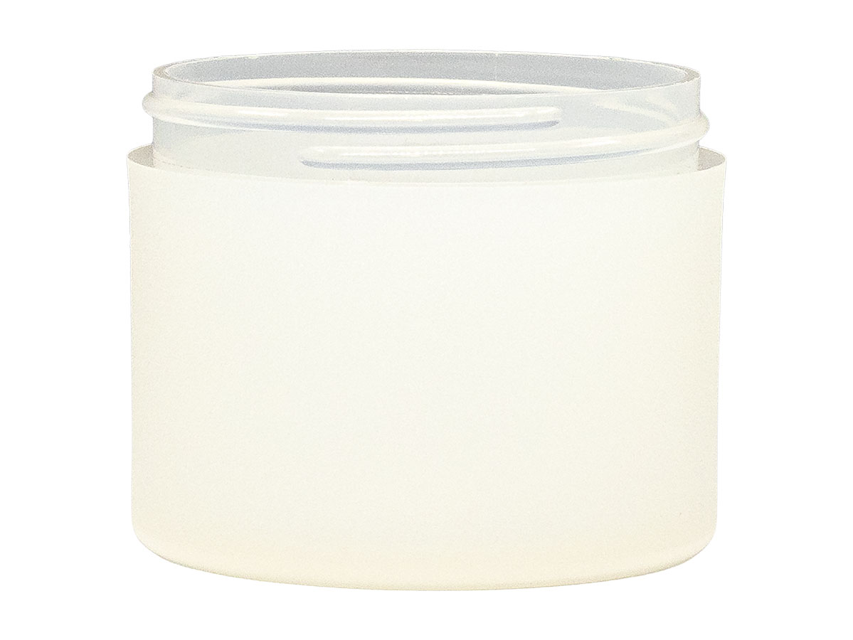 4 oz., 70/400 Finish, Frosted, Jars, PP, Thick Wall Round
