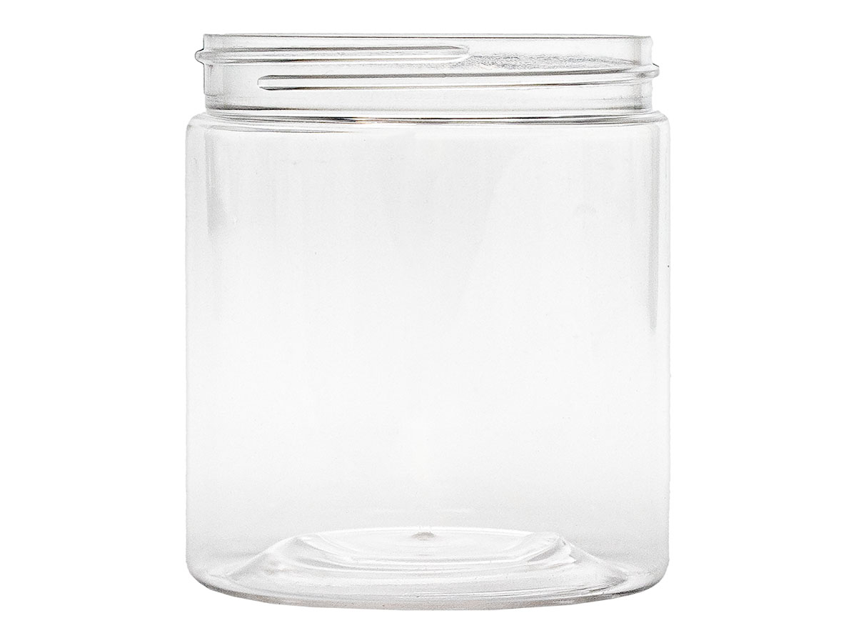 19 oz., 89/400 Finish, Clear, Jars, PET, Straight Sided, Single Wall Round