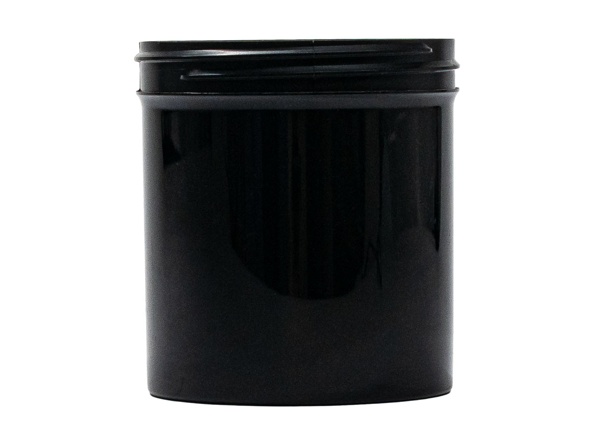 16 oz., 89/400 Finish, Black, Jars, PP, Straight Sided, Single Wall Round