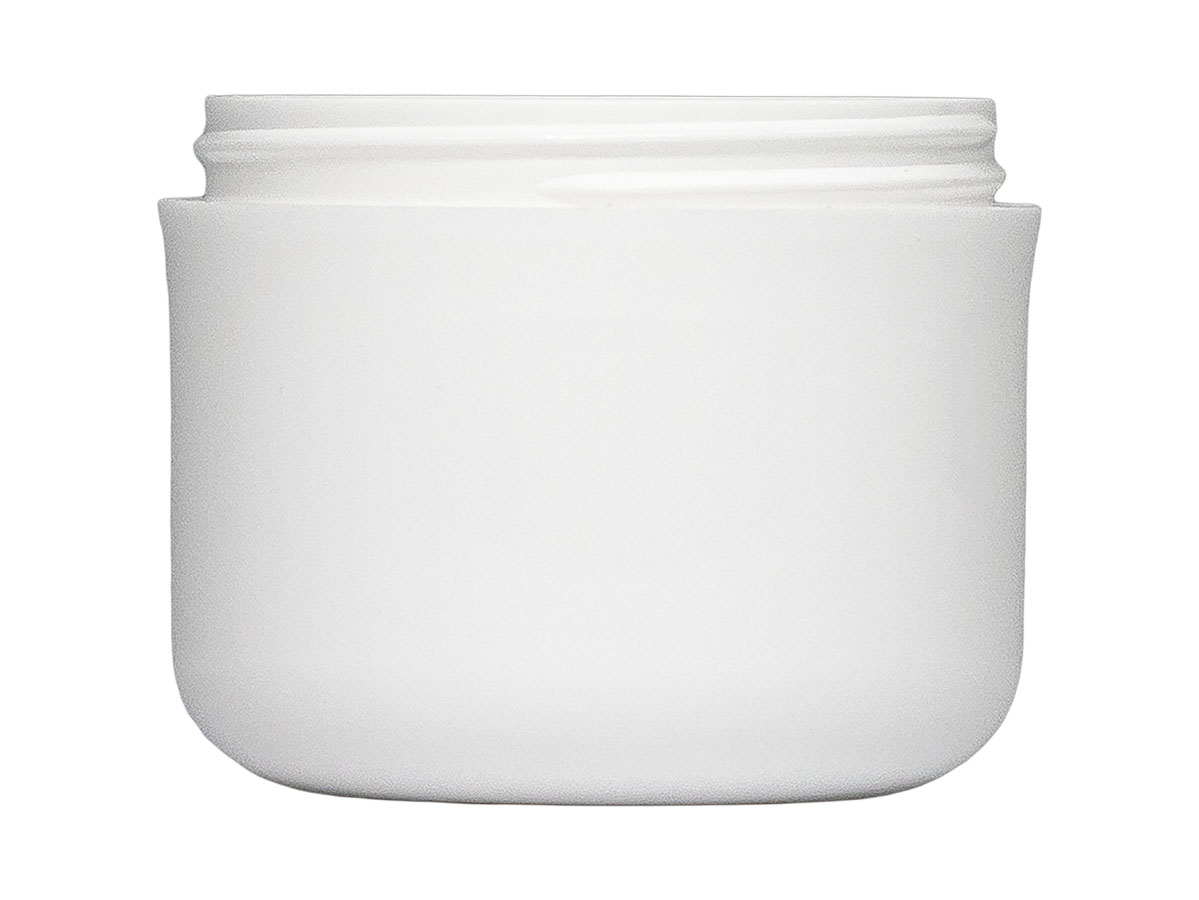 4 oz., 70/400 Finish, White, Jars, PP, Double Wall Round, Round Base