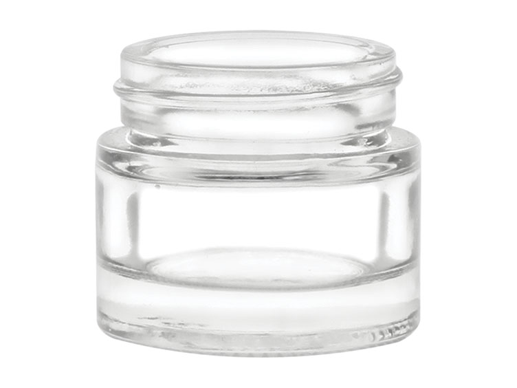 8 mL, 33/400 Finish, Flint, Jars, Glass, Cosmetic Style Round