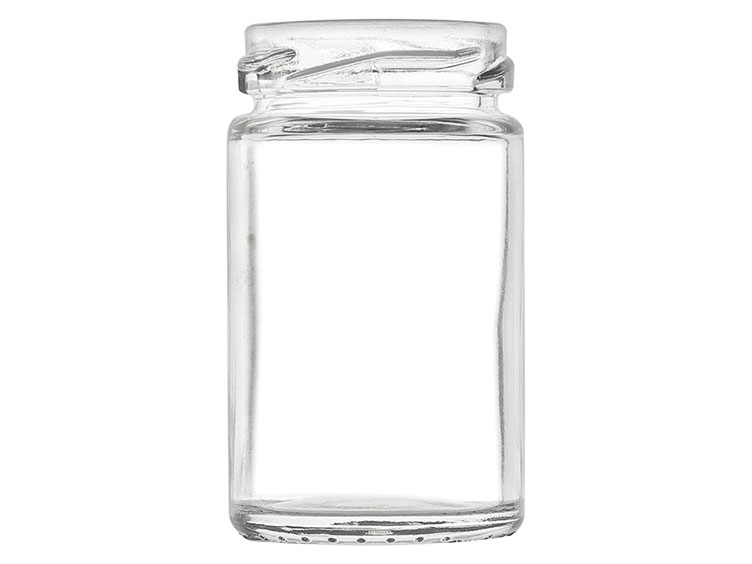 2 oz., 43mm 4 Lug Finish, Flint, Jars, Glass, Round