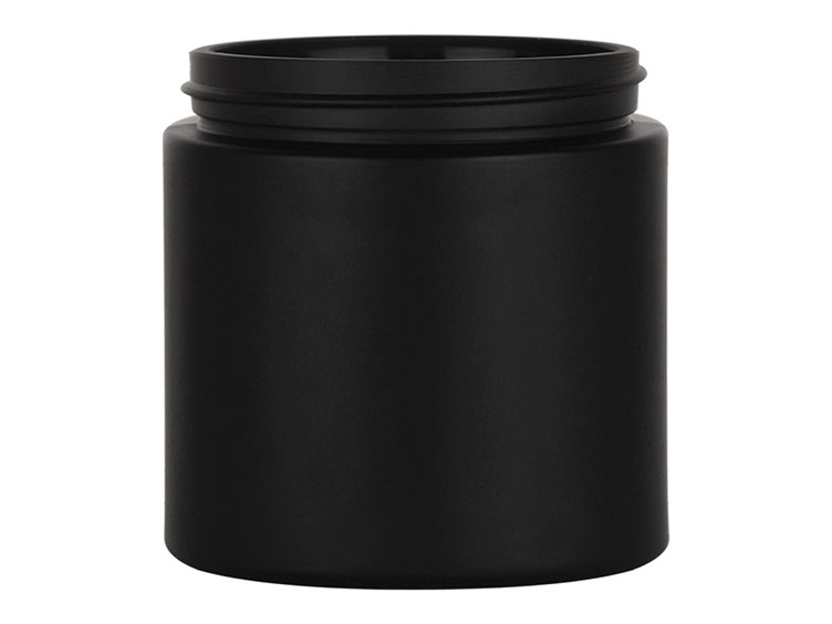 5 oz., 63/400 Finish, Matte Black, Jars, Glass, Round, Spray Coated