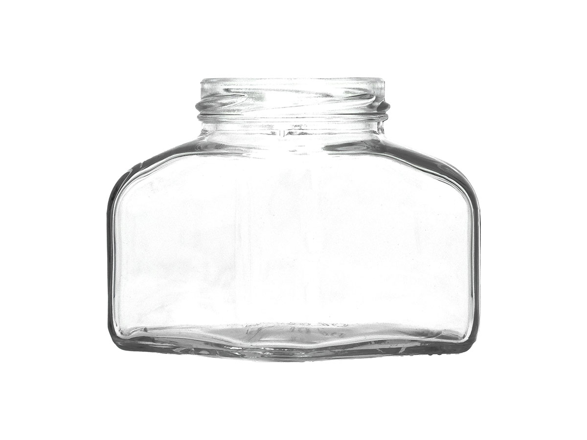 228 mL, 58mm 4 Lug Finish, Flint, Jars, Glass, Oval, Two Flat Panels