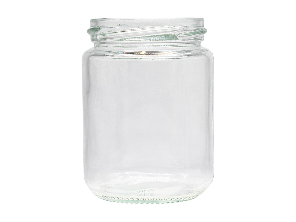 8 oz., 63mm 4 Lug Finish, Flint, Jars, Glass, Round