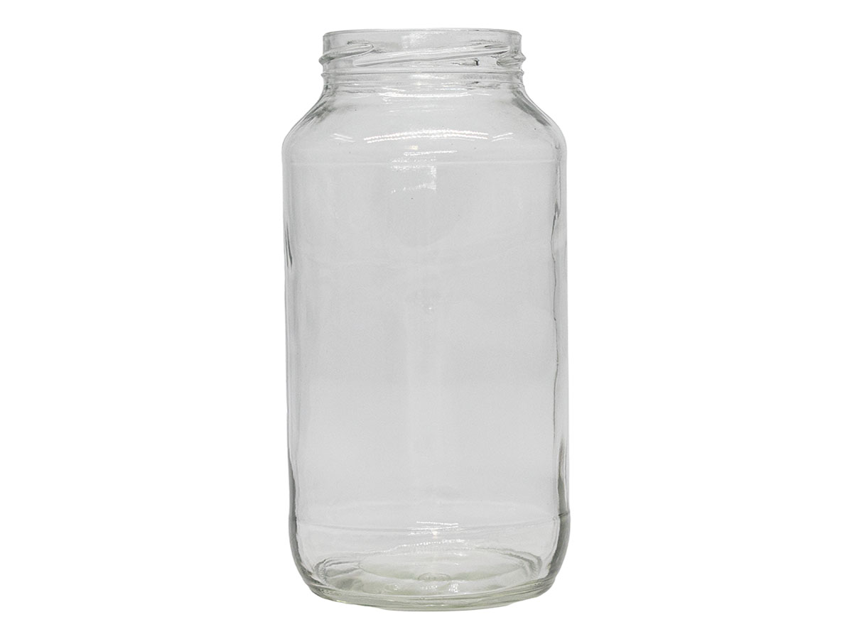 24.5 oz, 63mm 4 Lug Finish, Flint, Jars, Glass, Round, Label Panel