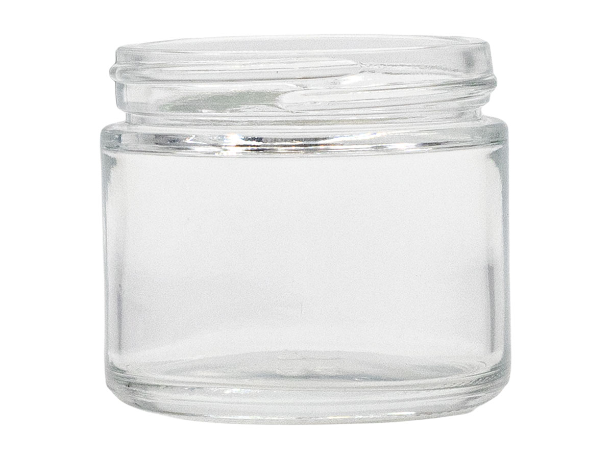 2 oz., 53/400 Finish, Flint, Jars, Glass, Round
