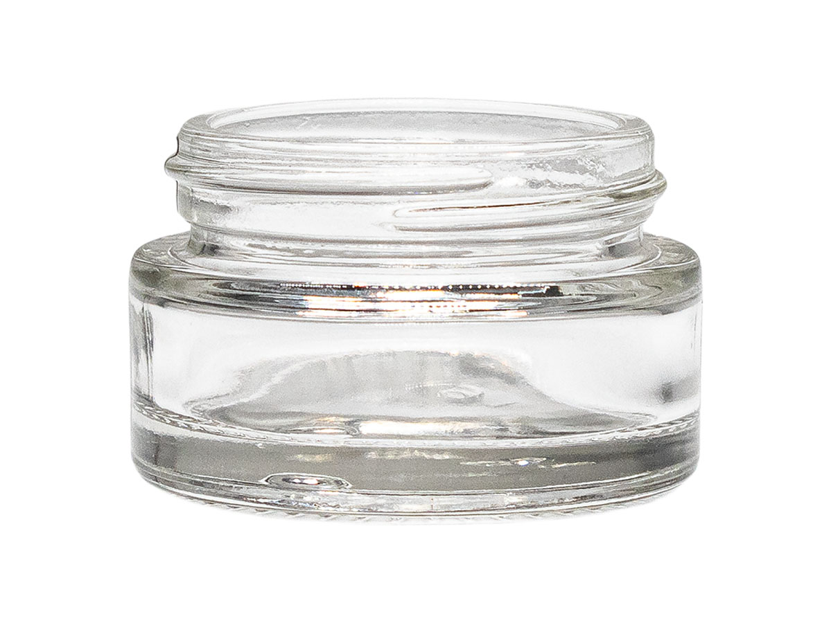 15 mL, 43/400 Finish, Flint, Jars, Glass, Cosmetic Style Round