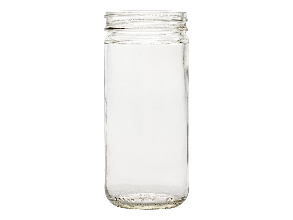 8 oz., 58/400 Finish, Flint, Jars, Glass, Paragon