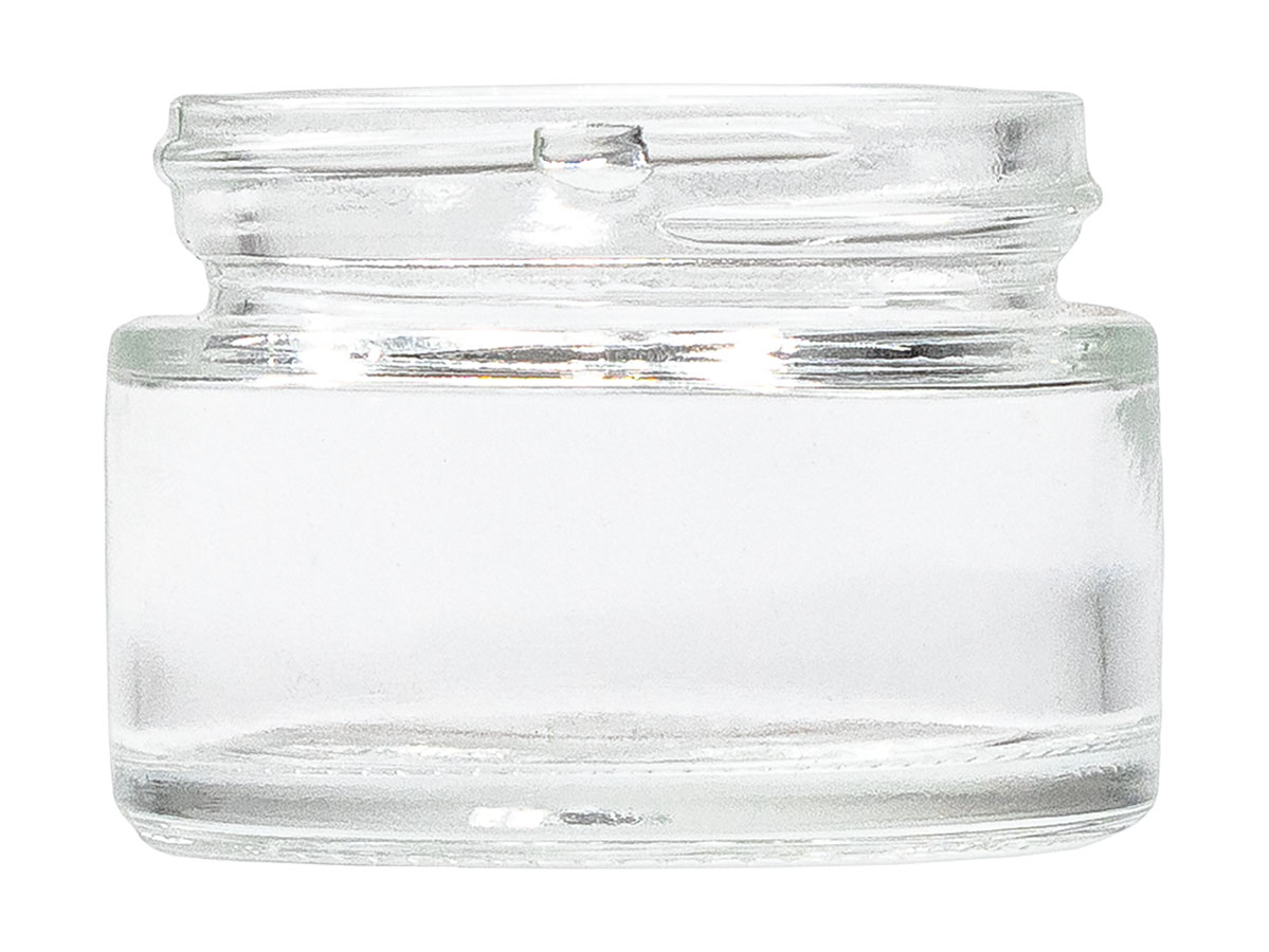 1 oz., 48/400 Finish, Flint, Jars, Glass, Cosmetic Style Round