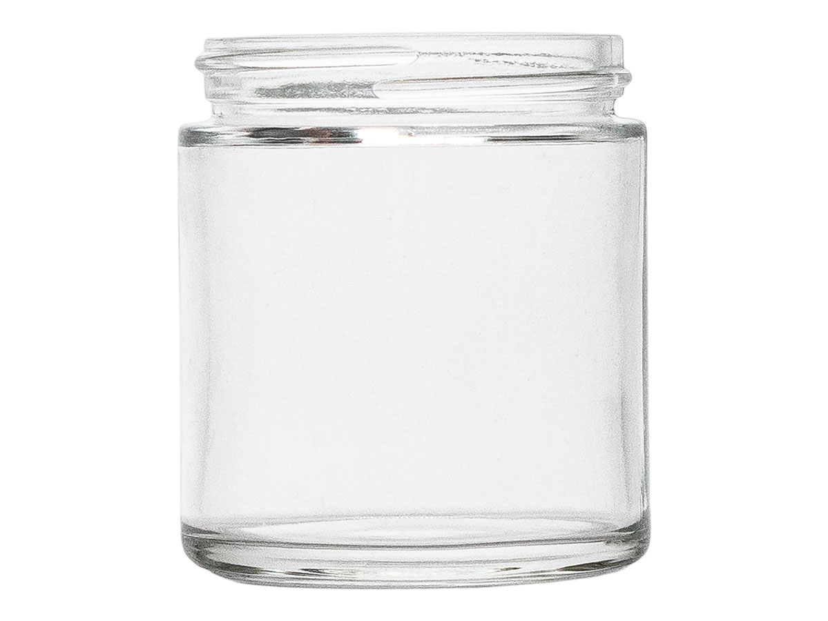 3 oz., 58/400 Finish, Flint, Jars, Glass, Round