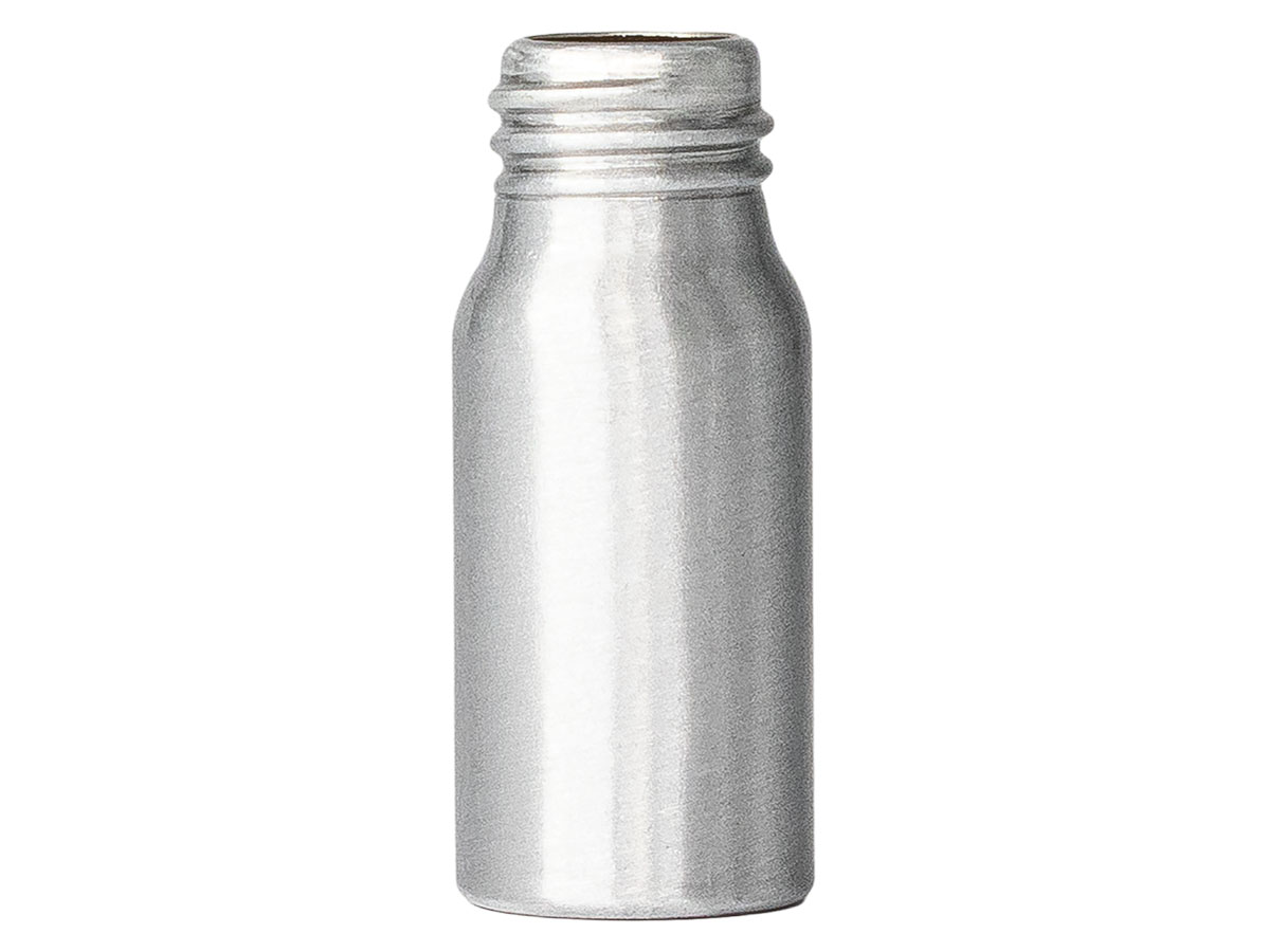 15 mL, 20/400 Finish, Silver, Bottles, Aluminum, Bullet, Lined-In