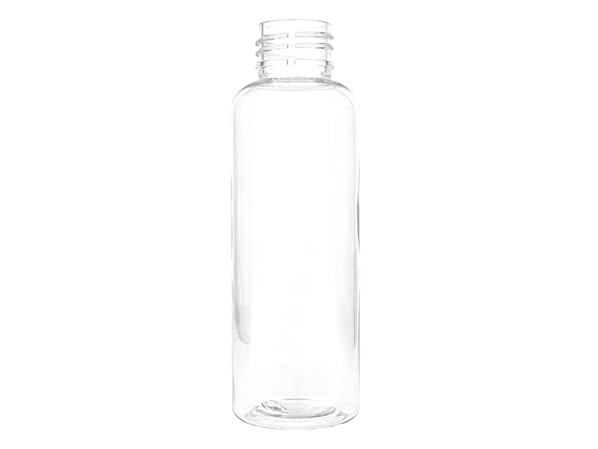 100 mL, 24/410 Finish, Clear, Bottles, PET, Tall Boston Round