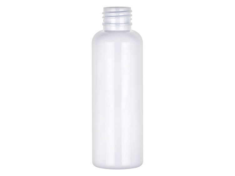 4 oz., 24/410 Finish, White, Bottles, PET, Tall Boston Round
