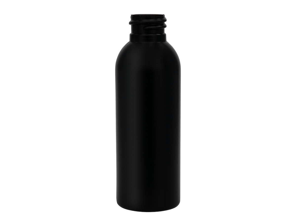 2 oz., 20/410 Finish, Black, Bottles, HDPE, Bullet