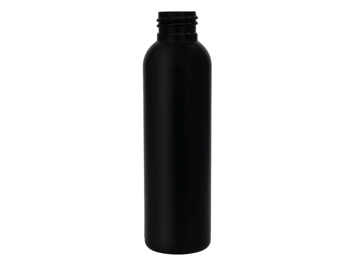 4 oz., 24/410 Finish, Black, Bottles, HDPE, Bullet