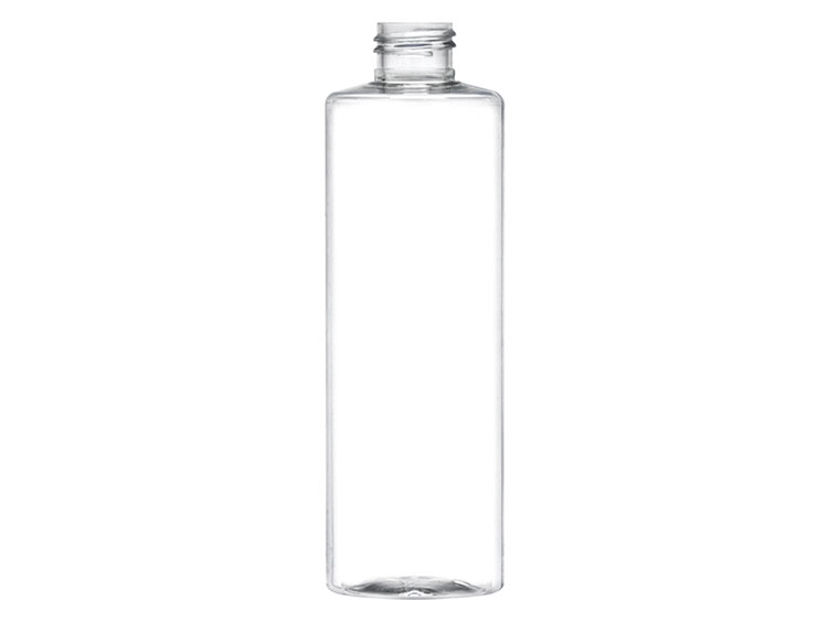 8 oz., 24/410 Finish, Clear, Bottles, PET, Cylinder Round