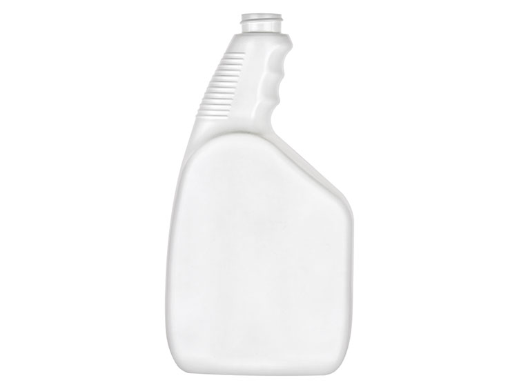 32 oz., 28/400 Finish, White, Bottles, HDPE, Trigger Oblong, Pistol Grip