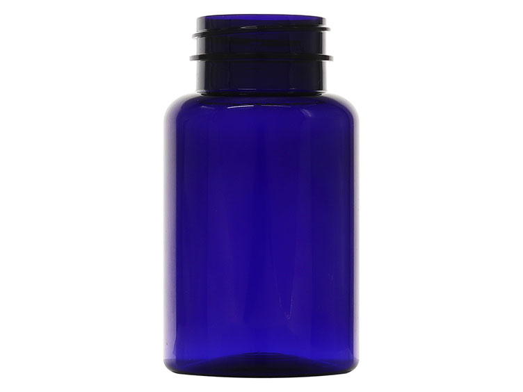 4 oz., 38/400 Finish, Cobalt Blue, Bottles, PET, Round Packer