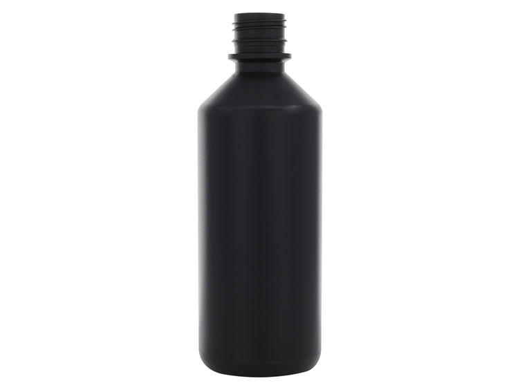12 oz., 28mm TE Finish, Black, Bottles, HDPE, Round