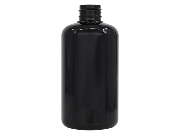 12 oz., 28/410 Finish, Black, Bottles, PET, Boston Round