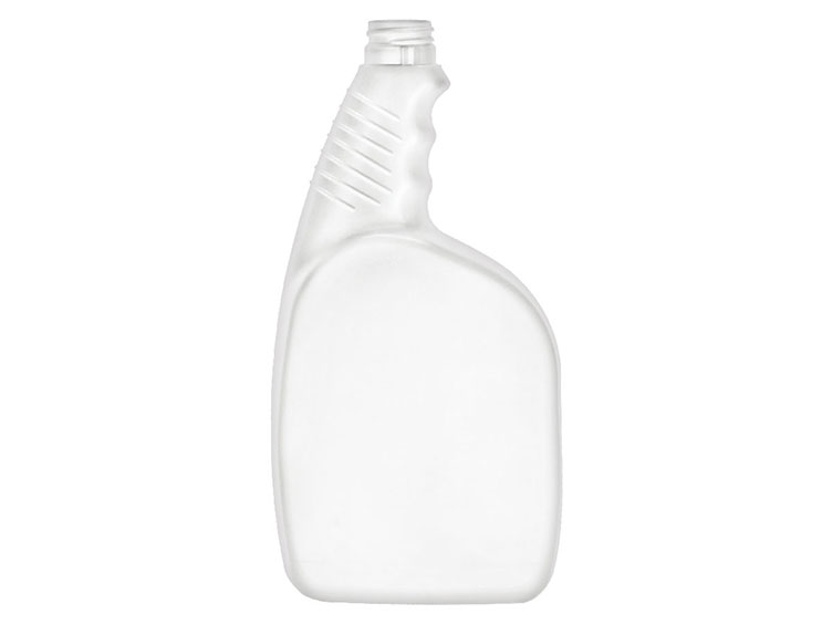 32 oz., 28mm Ratchet Finish, White, Bottles, HDPE, Trigger Oblong, Pistol Grip