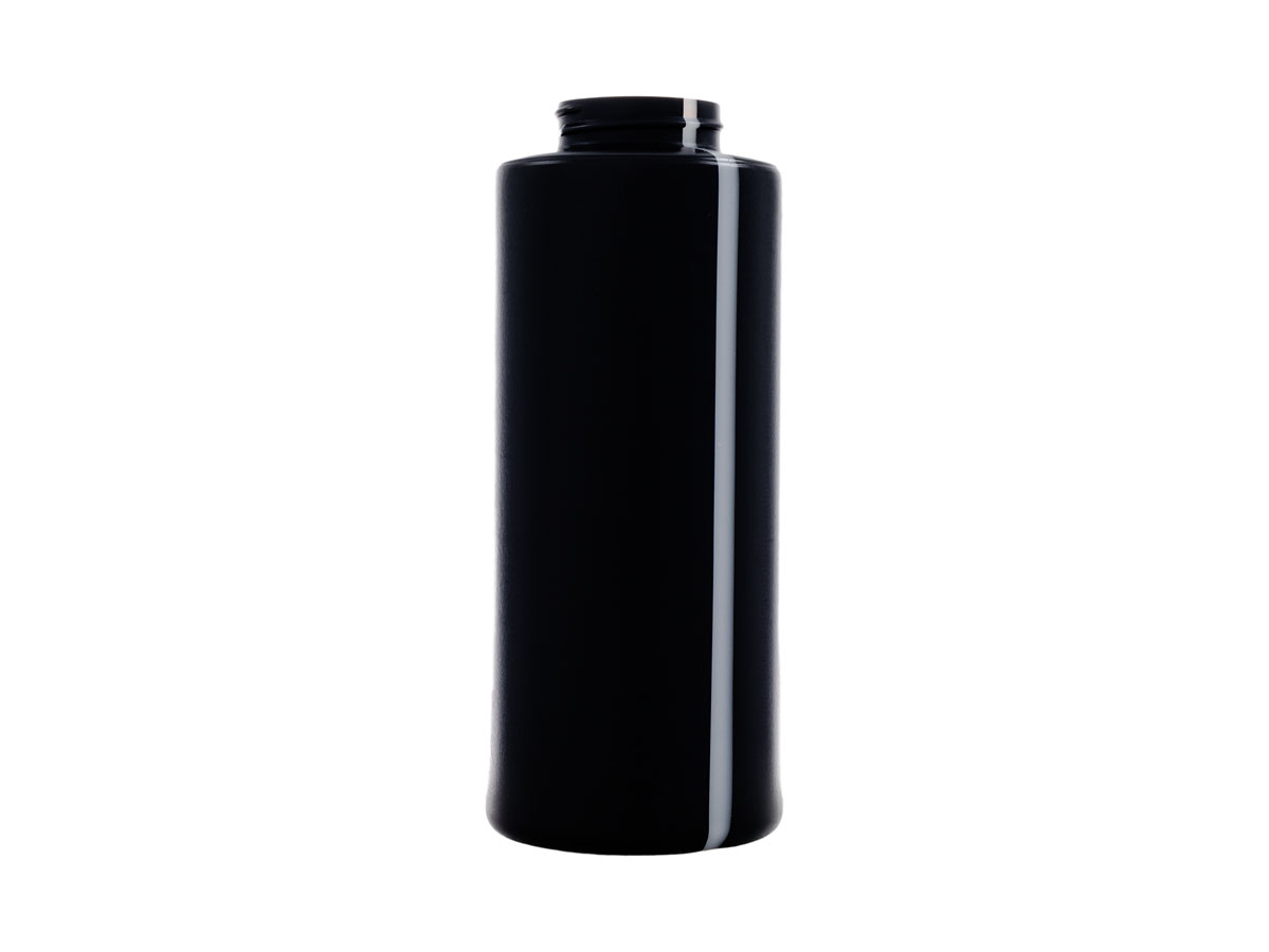 12 oz., 28/400 Finish, Black, Bottles, HDPE, Cylinder Round