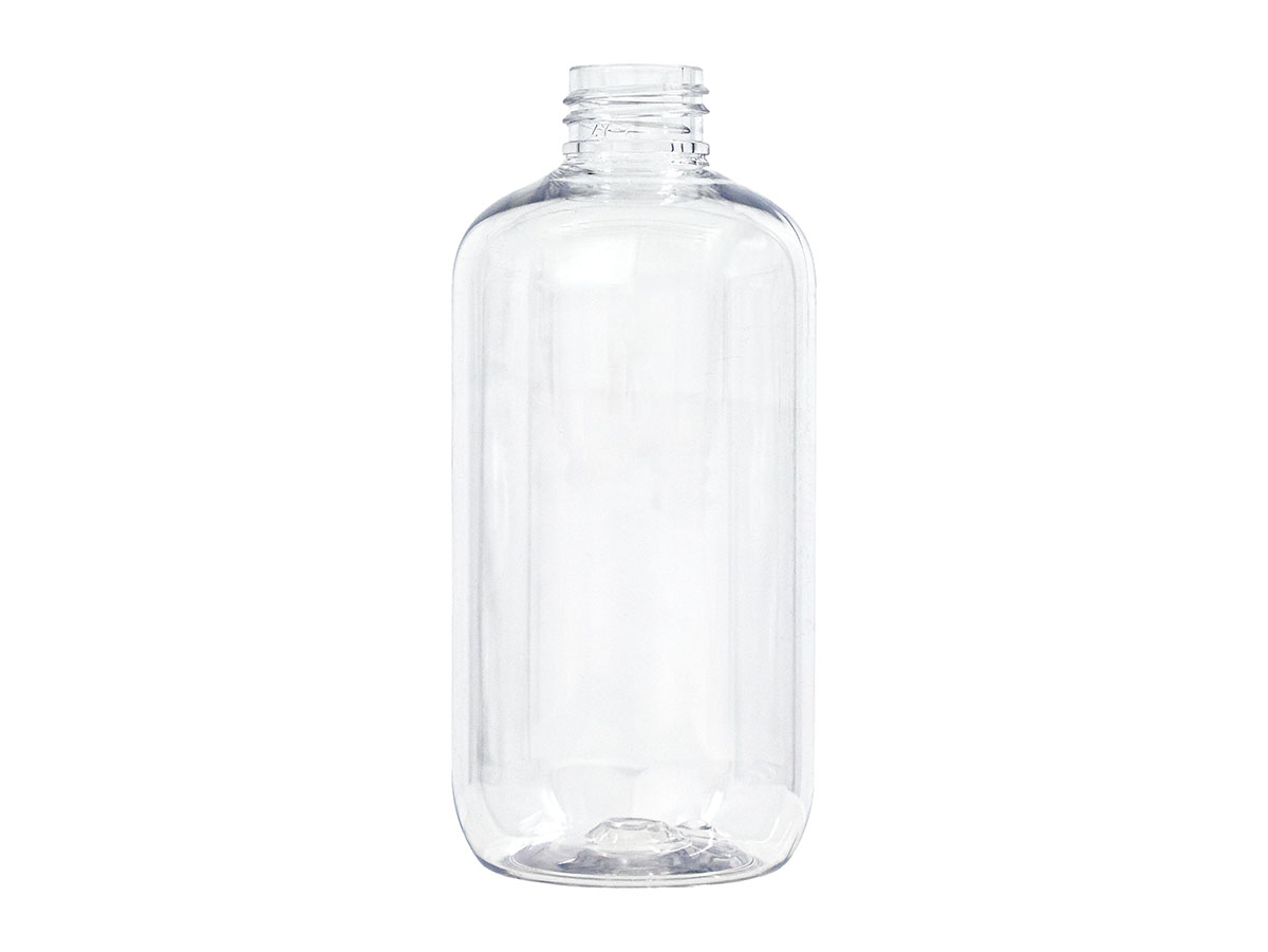 8 oz., 24/410 Finish, Clear, Bottles, PET, Boston Round