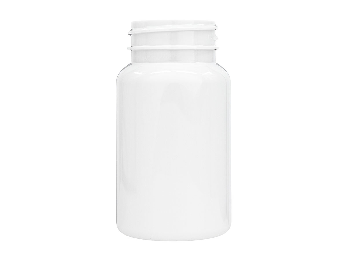 100 cc, 38/400 Finish, White, Bottles, PET, Round Packer